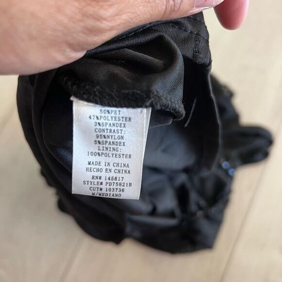 Animari Elegant Black Sequin mini dress size M - Picture 9 of 10